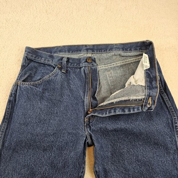 Rustler Jeans Men's 36x29 Blue Dark Wash Regular Fit Straight Leg Heavyweight - Picture 8 of 13
